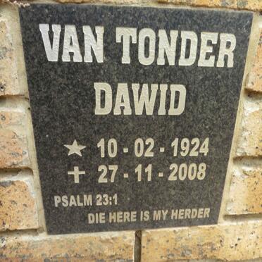 TONDER Dawid, van 1924-2008