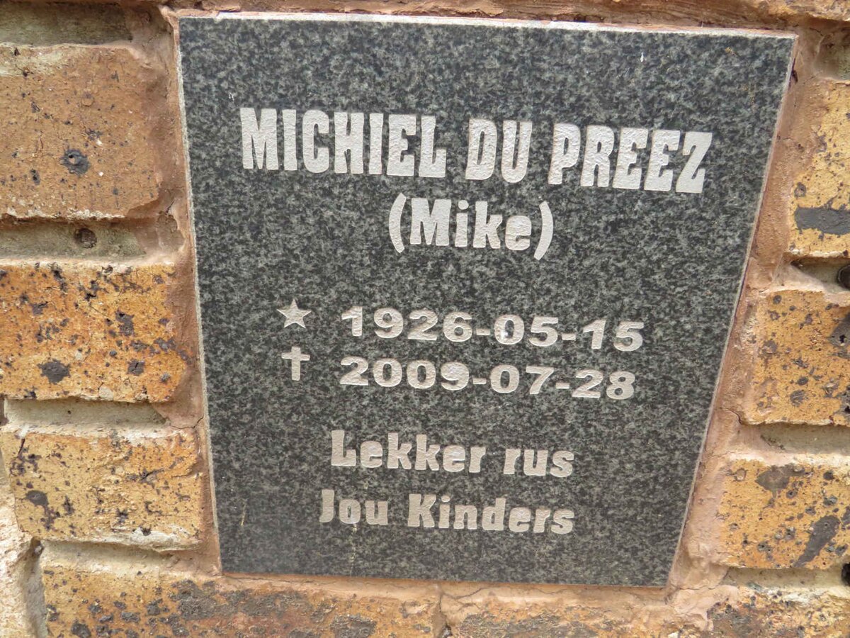 PREEZ Michiel, du 1926-2009