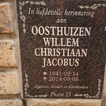 OOSTHUIZEN Willem Christiaan Jacobus 1941-2014