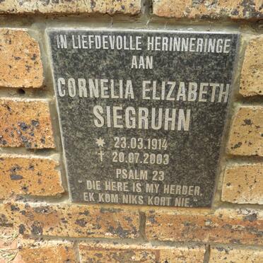 SIEGRUHN Cornelia Elizabeth 1914-2003