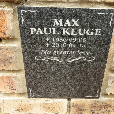 KLUGE Max Paul 1956-2016