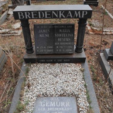 BREDENKAMP James Milne 1908-1997 & Maria Stoffelina Beyers 1914-1996 :: GEMURR Ria nee BREDENKAMP 1949-2008