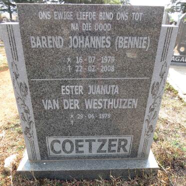 COETZER Barend Johannes 1979-2008 & Ester Juanuta VAN DER WESTHUIZEN 1979-