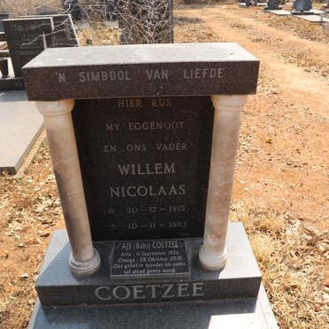 COETZEE Willem Nicolaas 1915-1983 & A.J.S. 1926-2010