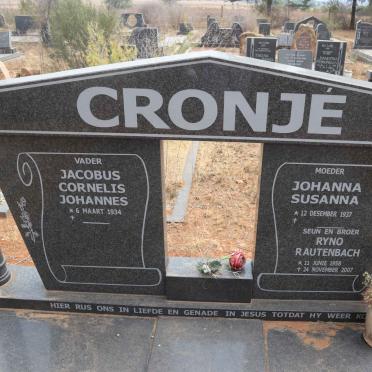CRONJE Jacobus Cornelis Johannes 1934- & Johanna Susanna 1937- :: CRONJE Ryno Rautenbach 1958-2007