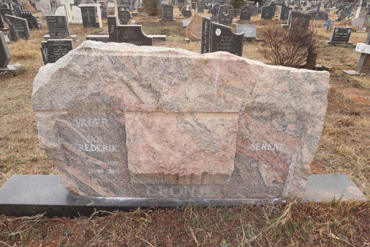 CRONJE Jan Frederik 1927-2001 & Serene 1933-1999