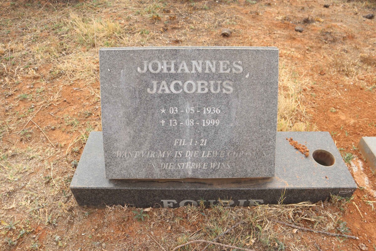 FOURIE Johannes Jacobus 1936-1999