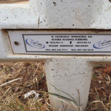 FERREIRA Susara Susanna 1942-2018