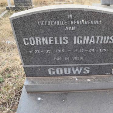 GOUWS Cornelis Ignatius 1915-1995