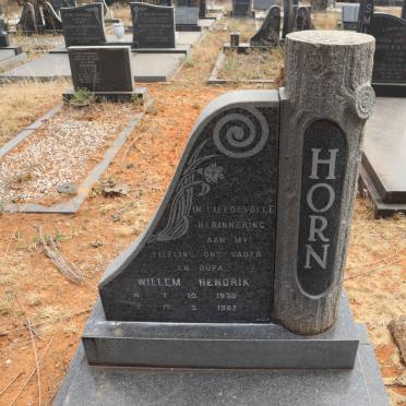 HORN Willem Hendrik 1930-1982