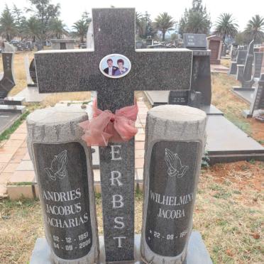 HERBST Andries Jacobus Zacharias 1951-2006 & Wilhelmina Jacoba 1954-