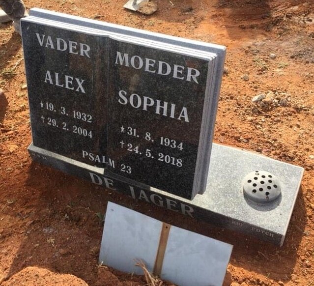 JAGER Alex, de 1932-2004 &amp; Sophia 1934-2018