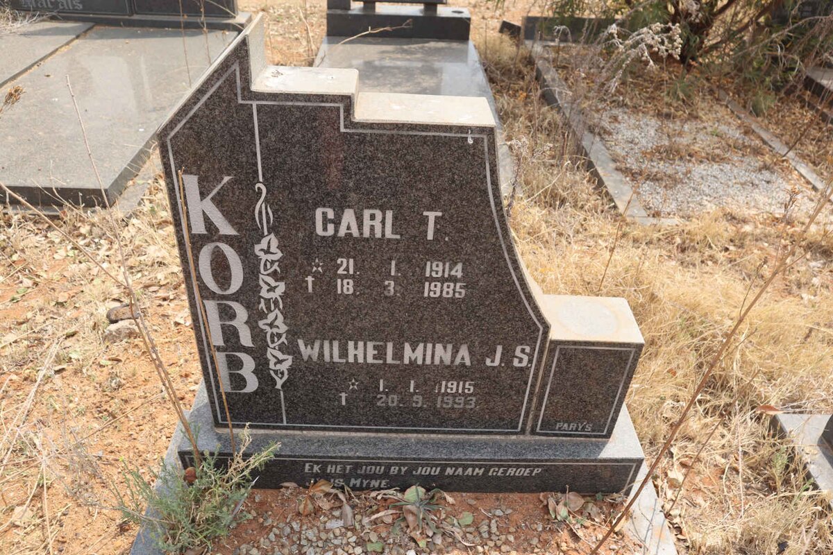 KORB Carl T. 1914-1985 & Wilhelmina J.S. 1915-1993
