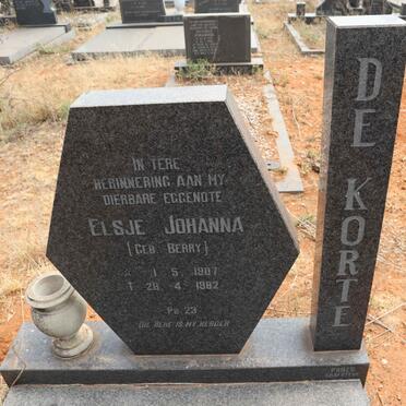 KORTE Elsje Johanna, de nee BERRY 1907-1982