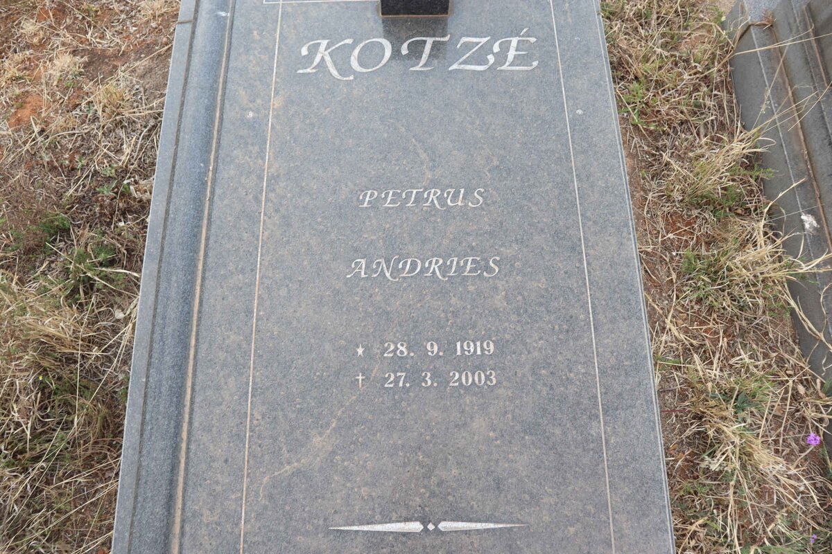 KOTZE Petrus Andries 1919-2003