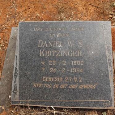 KRITZINGER Daniel W.S. 1900-1984