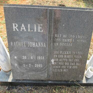 KRIEL Rachel Johanna 1958-2003