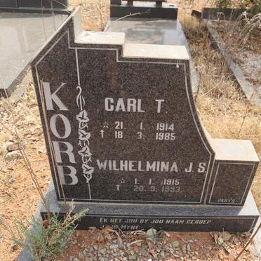 KORB Carl T. 1914-1985 & Wilhelmina J.S. 1915-1993