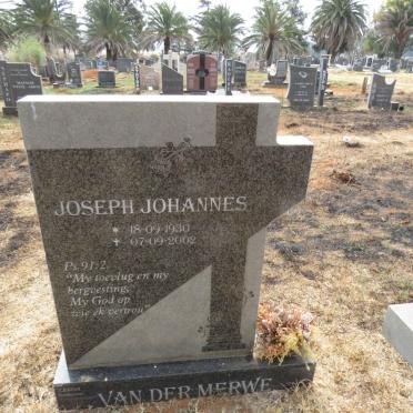 MERWE Joseph Johannes, van der 1930-2002