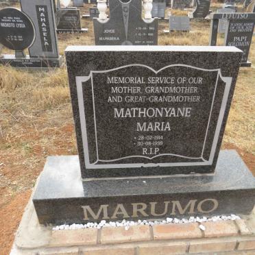 MARUMO Mathonyane Maria 1914-1999