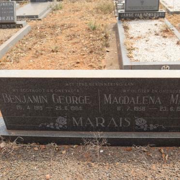 MARAIS Benjamin George 1919-1984 :: MARAIS Magdalena Maria 1958-1984