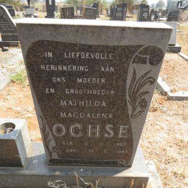OCHSE Mathilda Magdalena 1905-1982