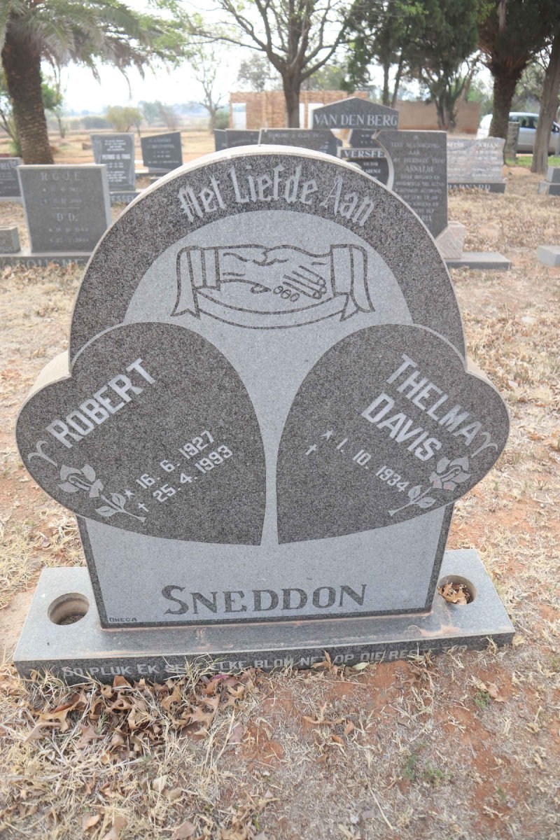 SNEDDON Robert 1927-1993 & Thelma Davis 1934-