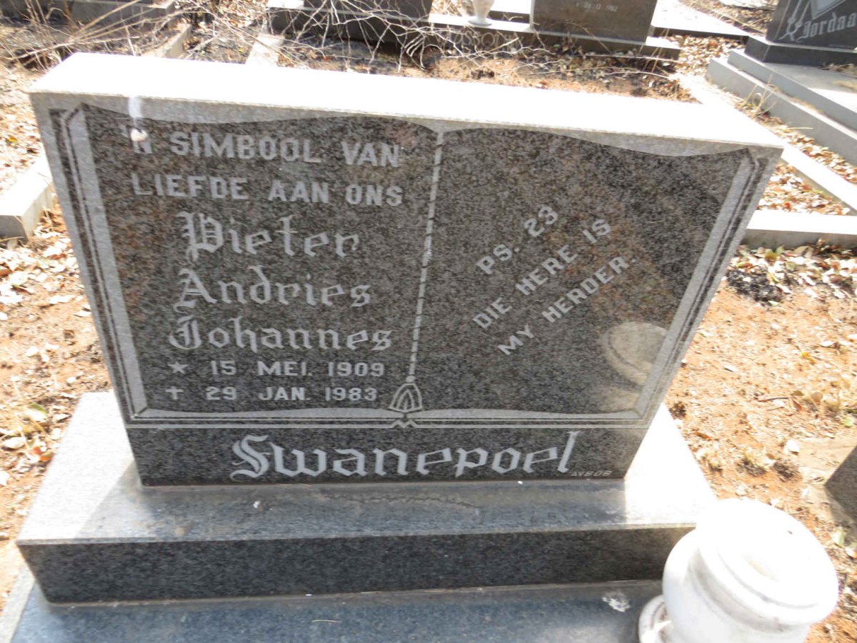 SWANEPOEL Pieter Andries Johannes 1909-1983