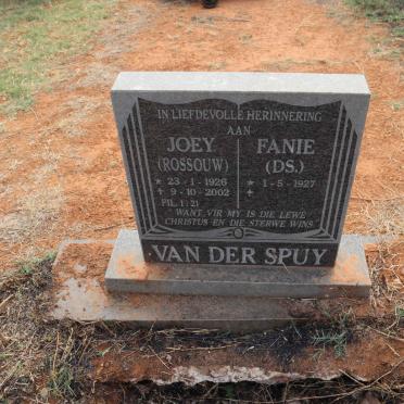 SPUY Fanie, van der 1927- & Joey ROSSOUW 1926-2002