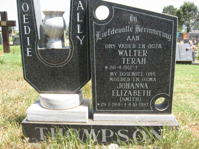 THOMPSON Walter Terah 1912- &amp; Johanna Elizabeth SMITH 1914-1987