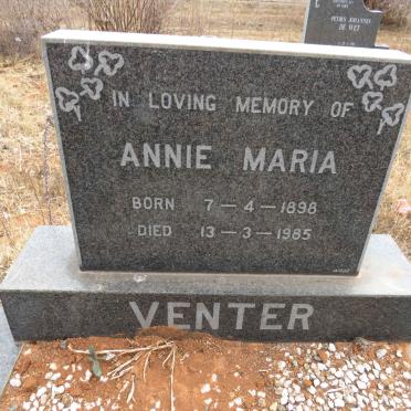 VENTER Annie Maria 1898-1985