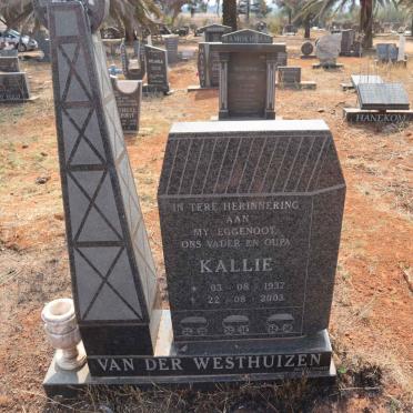 WESTHUIZEN Kallie, van der 1937-2003