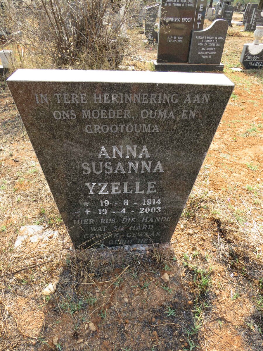 YZELLE Anna Susanna 1914-2003