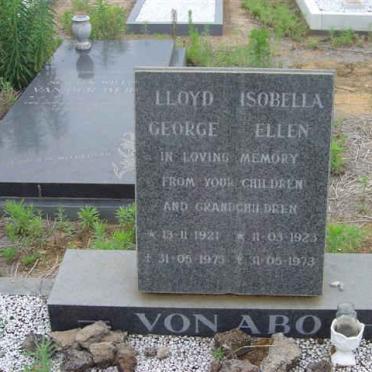 ABO Lloyd George, von 1921-1973 &amp; Isobella Ellen 1923-1973