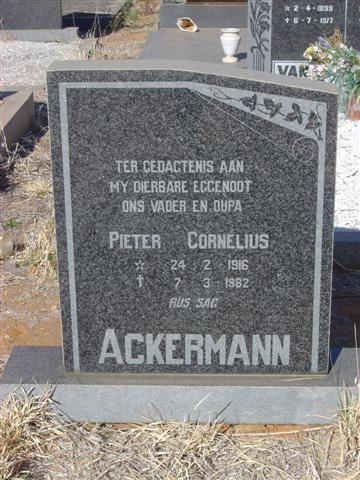 ACKERMANN Pieter Cornelius 1916-1982
