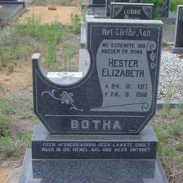 BOTHA Hester Elizabeth 1917-1986