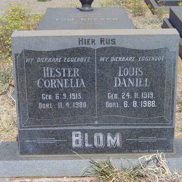 BLOM Louis Daniel 1919-1988 &amp; Hester Cornelia 1915-1980