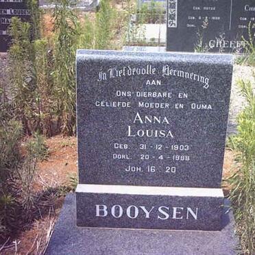 BOOYSEN Anna Louisa 1903-1988