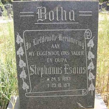 BOTHA Stephanus Esaias 1893-1971
