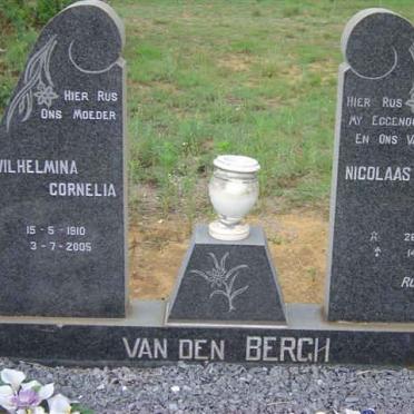 BERGH Nicolaas Jacobus, van den 1913-1974 &amp; Wilhelmina Cornelia 1910-2005