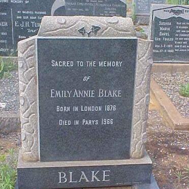 BLAKE Emily Annie 1876-1966
