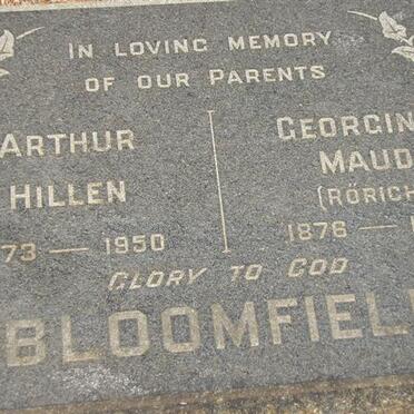 BLOOMFIELD Arthur Hillen 1873-1950 &amp; Georgina Maud RÖRIGH 1876-1962