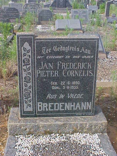 BREDENHANN Jan Frederick Pieter Cornelis 1890-1955
