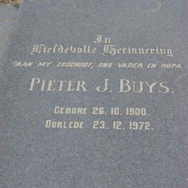 BUYS Pieter J. 1900-1972