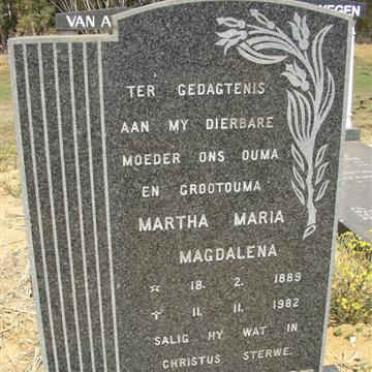 BRONKHORST Martha Maria Magdalena 1889-1982