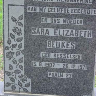 BEUKES Sara Elizabeth nee BESSELSEN 1907-1971