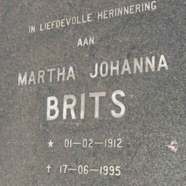 BRITS Martha Johanna 1912-1995