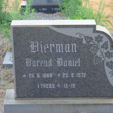 BIERMAN Barend Daniel 1888-1972