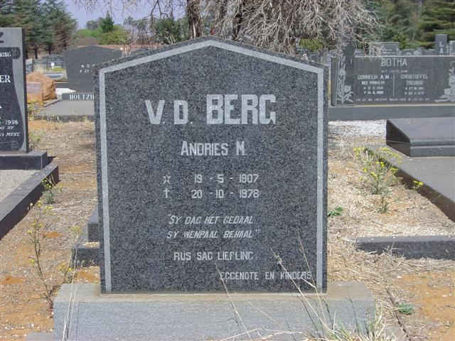 BERG Andries M., v.d. 1907-1978