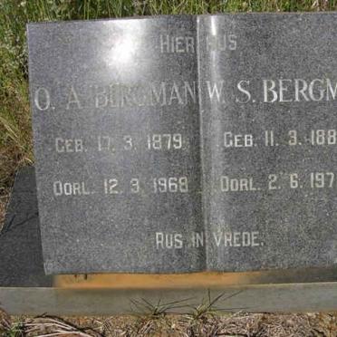 BERGMAN Otto A. 1879-1968 &amp; W.S. 1885-1976